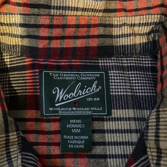 Woolrich Plaid Flannel Cotton Button Down Shirt Men’s Size Medium - Picture 7 of 7